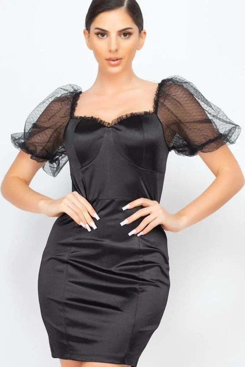Your Go-To Lace Zipped Mini Dress Blue Zone Planet