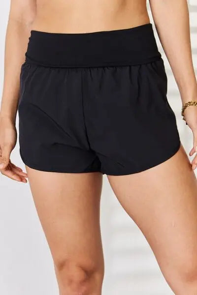 Zenana Full Size High Waist Tummy Control Shorts BLUE ZONE PLANET