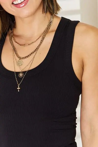 Zenana Ribbed Square Neck Racerback Tank BLUE ZONE PLANET