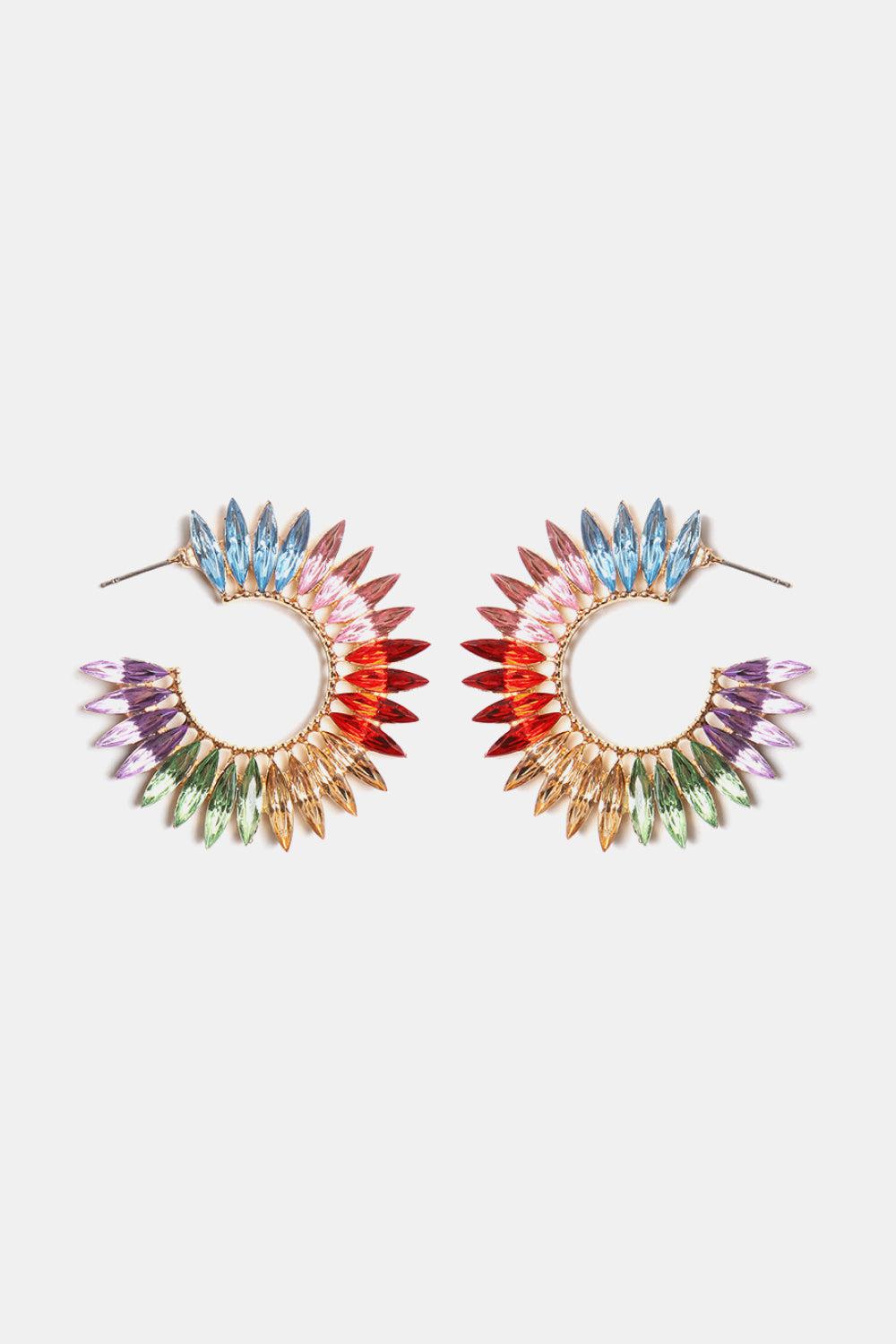Zinc Alloy Acrylic C-Hoop Earrings BLUE ZONE PLANET