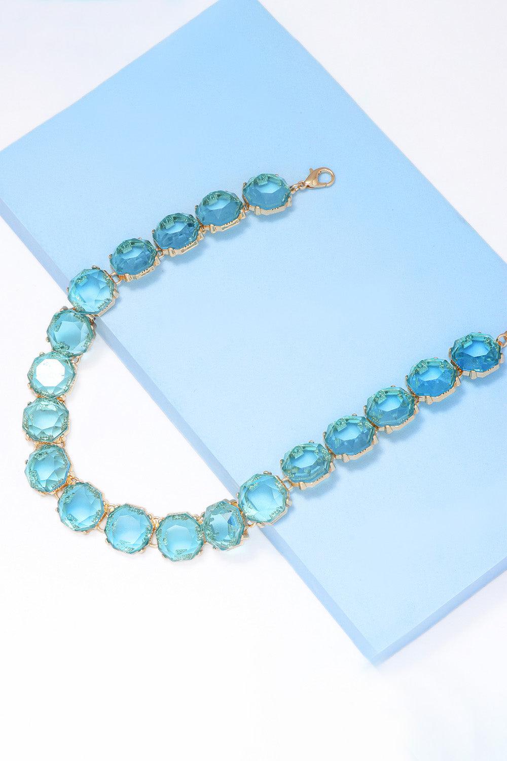Zinc Alloy Resin Necklace BLUE ZONE PLANET