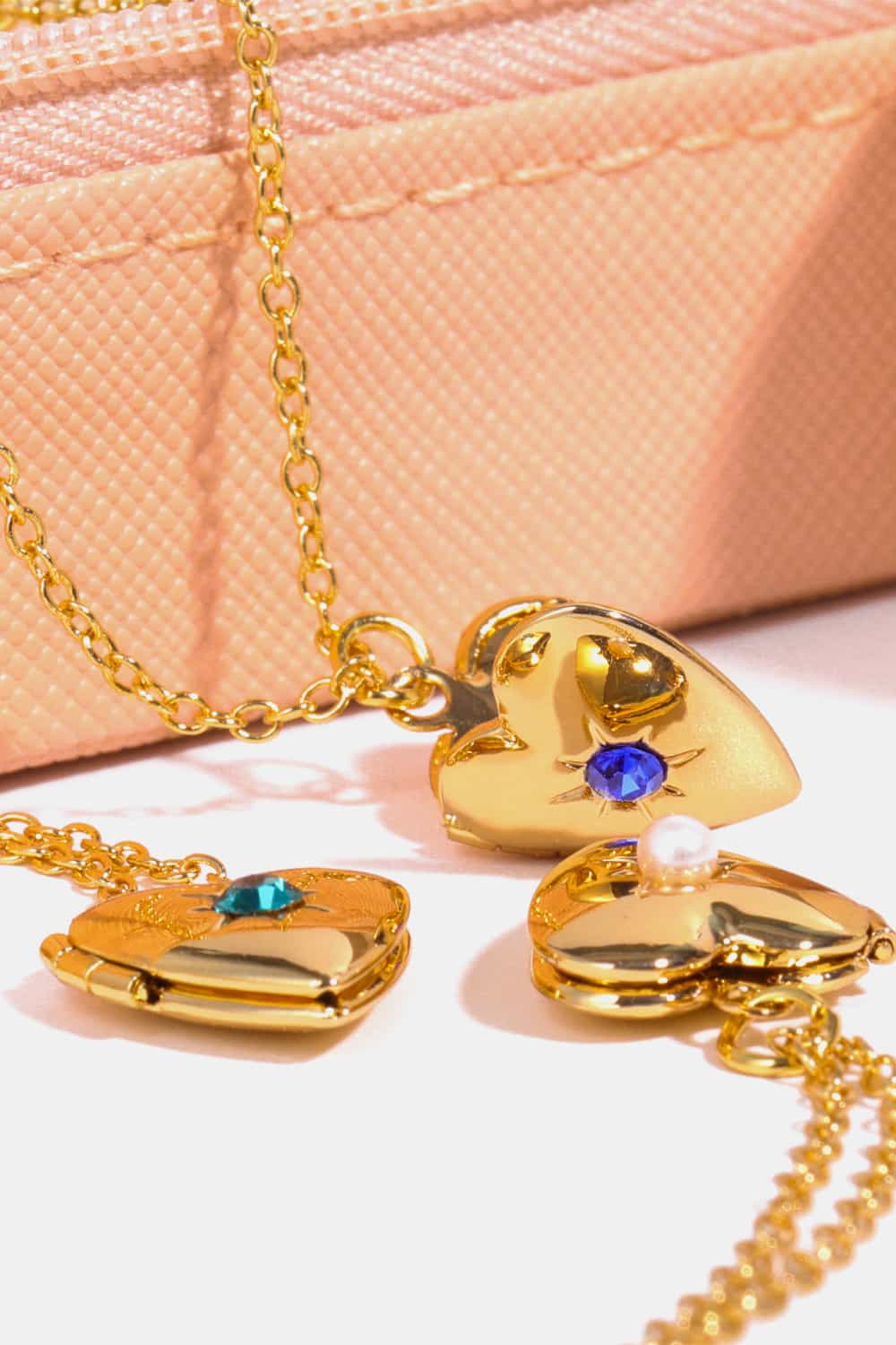 Zircon Heart Shape 14K Gold-Plated Pendant Necklace BLUE ZONE PLANET