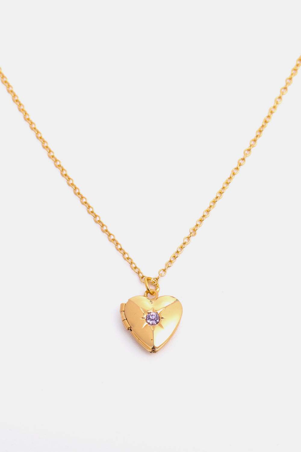 Zircon Heart Shape 14K Gold-Plated Pendant Necklace BLUE ZONE PLANET