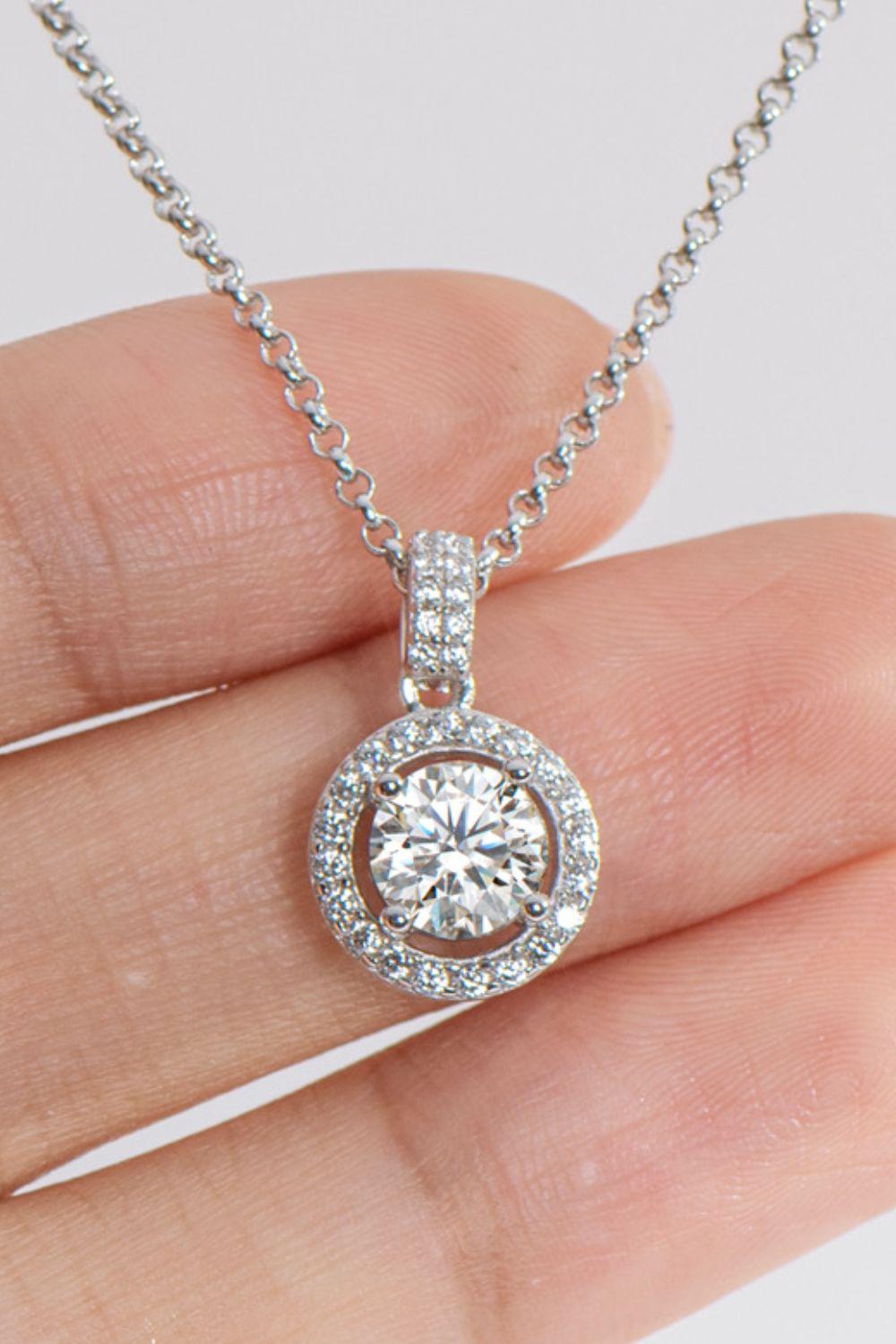 Zircon Pendant 925 Sterling Silver Necklace BLUE ZONE PLANET