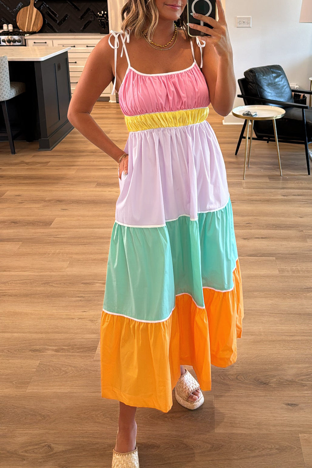 flowy colorful dress Flowy Mini Dress