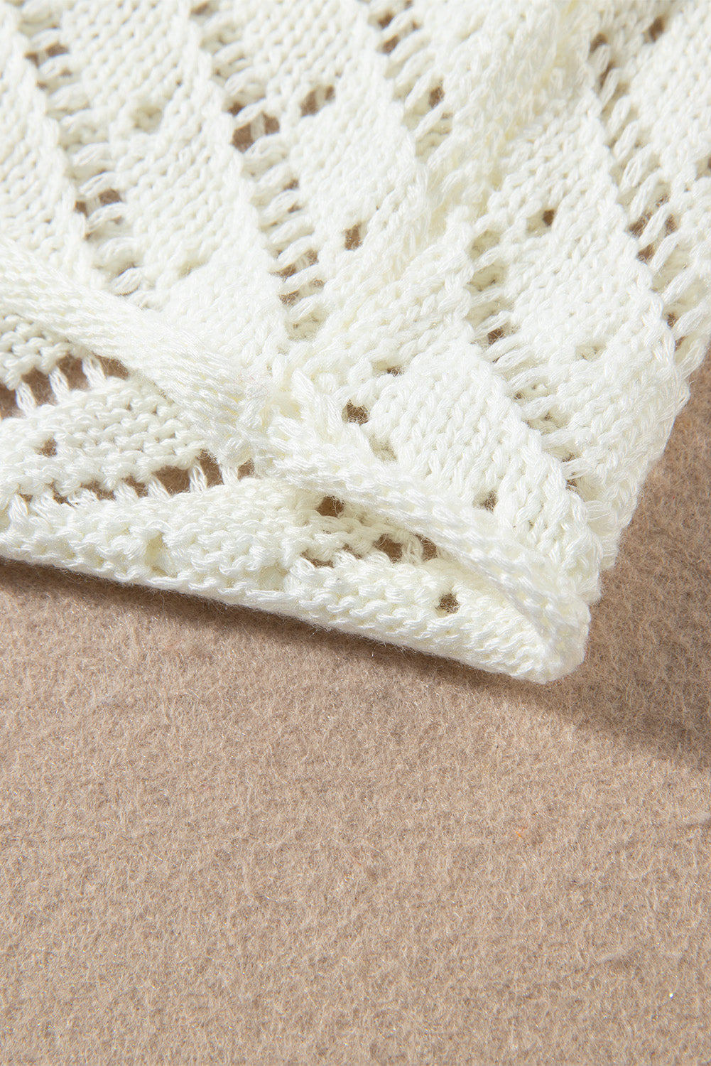 Blue Zone Planet | White Hollowed Crochet Cropped 2 Piece Beach Dress Blue Zone Planet