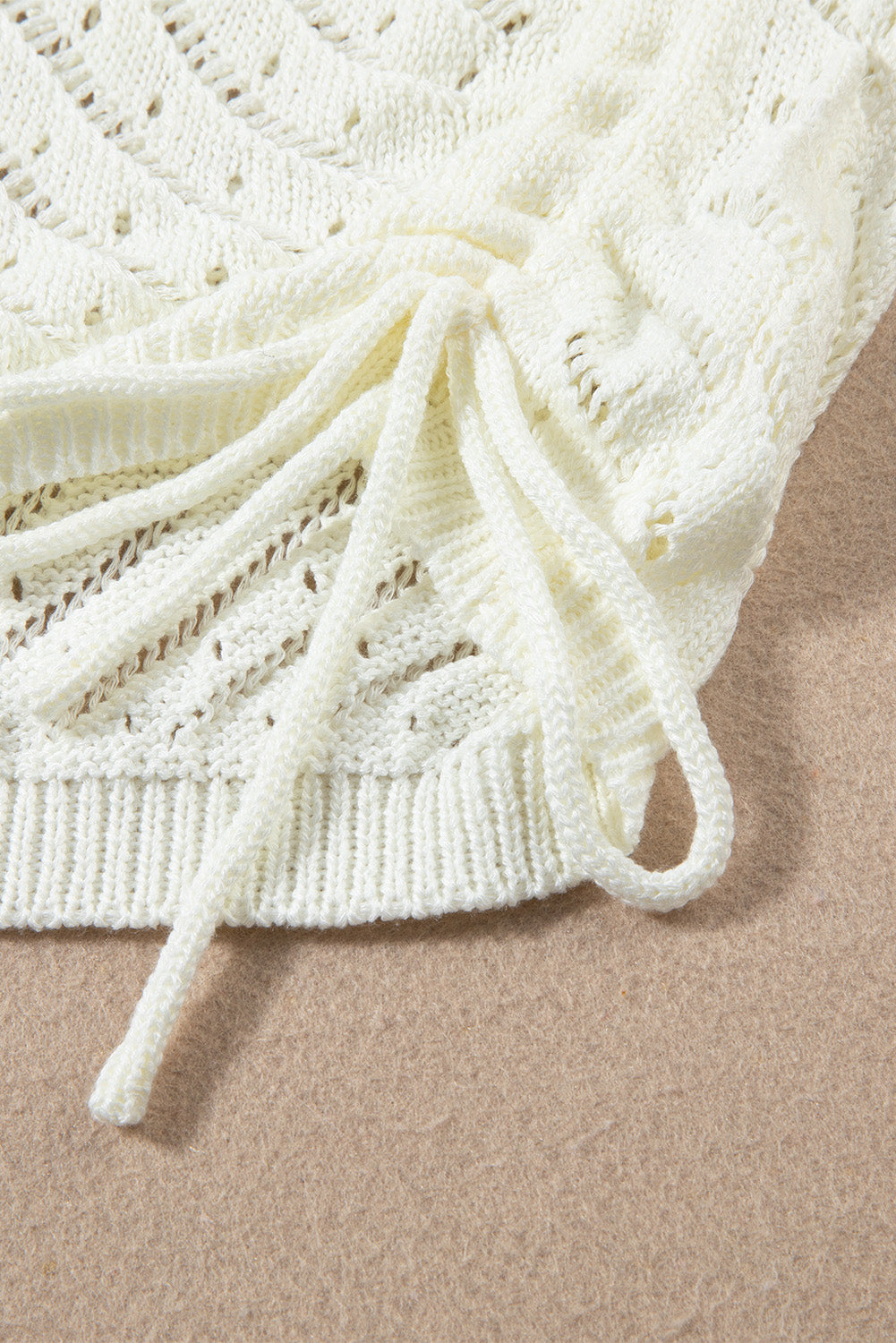 Blue Zone Planet | White Hollowed Crochet Cropped 2 Piece Beach Dress Blue Zone Planet