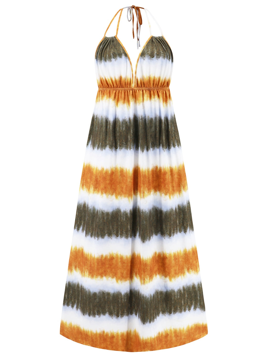 Blue Zone Planet | Tie-Dye Halter Neck Sleeveless Dress BLUE ZONE PLANET