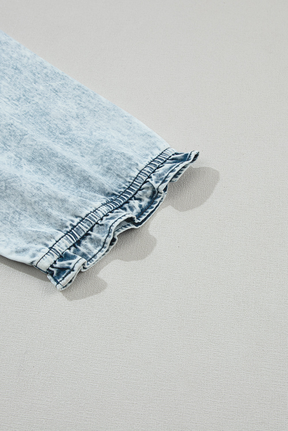 Blue Zone Planet | Dusk Blue Acid Wash Retro Half Sleeve Flared Denim Dress Blue Zone Planet