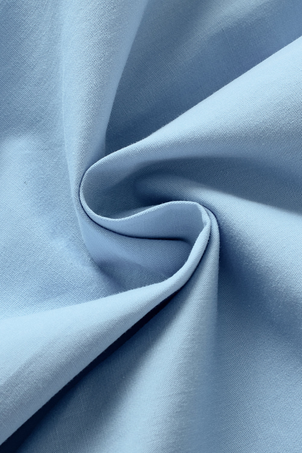 Mist Blue Colorblock Ruffled Sleeve Frill V Neck Blouse Blue Zone Planet