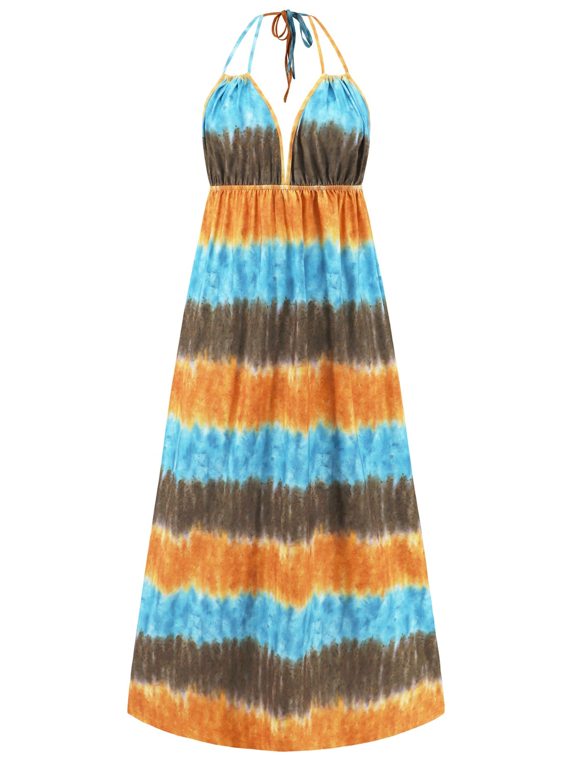 Blue Zone Planet | Tie-Dye Halter Neck Sleeveless Dress BLUE ZONE PLANET