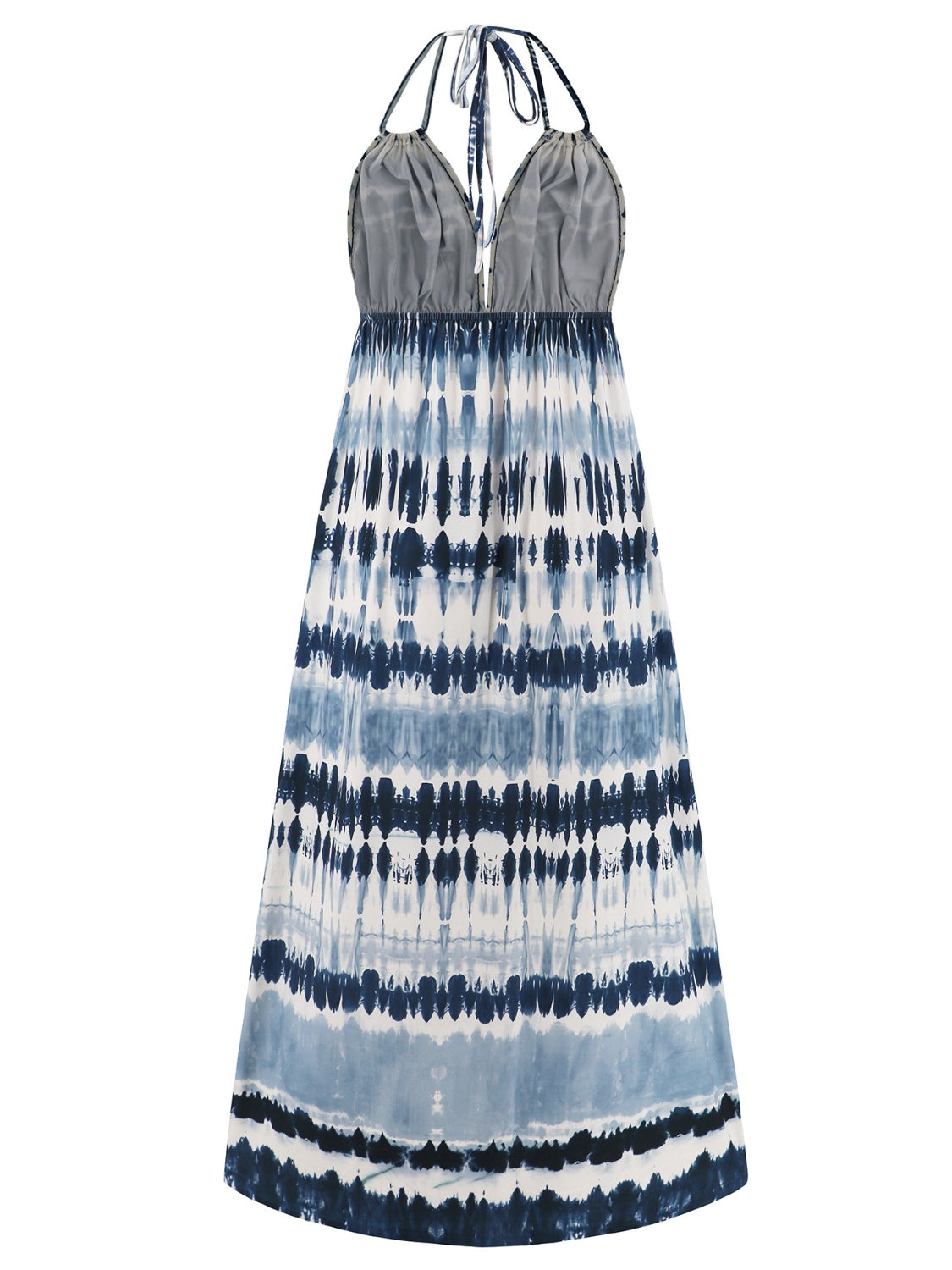 Blue Zone Planet | Tie-Dye Halter Neck Sleeveless Dress BLUE ZONE PLANET