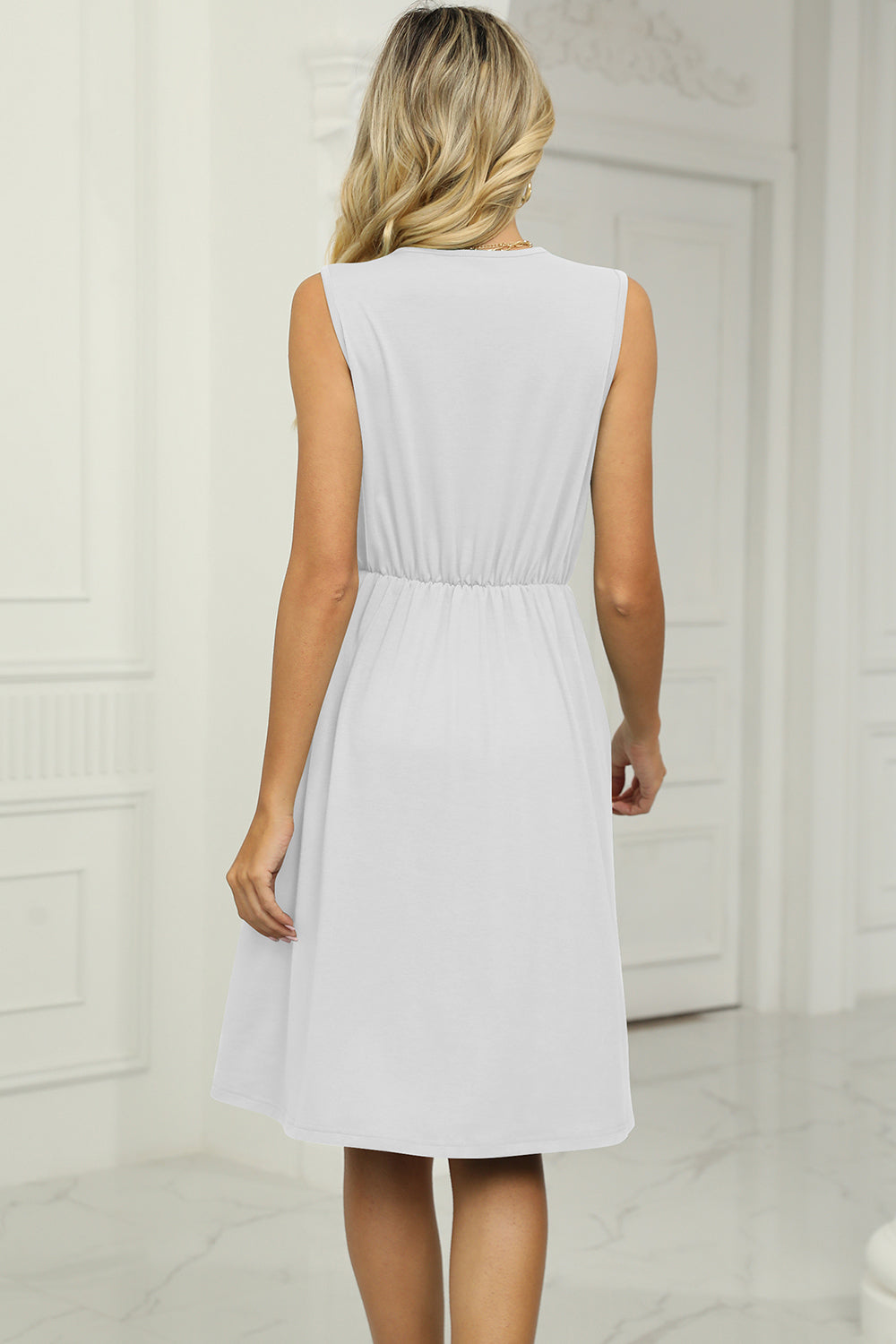 Blue Zone Planet | Pocketed V-Neck Wide Strap Dress BLUE ZONE PLANET