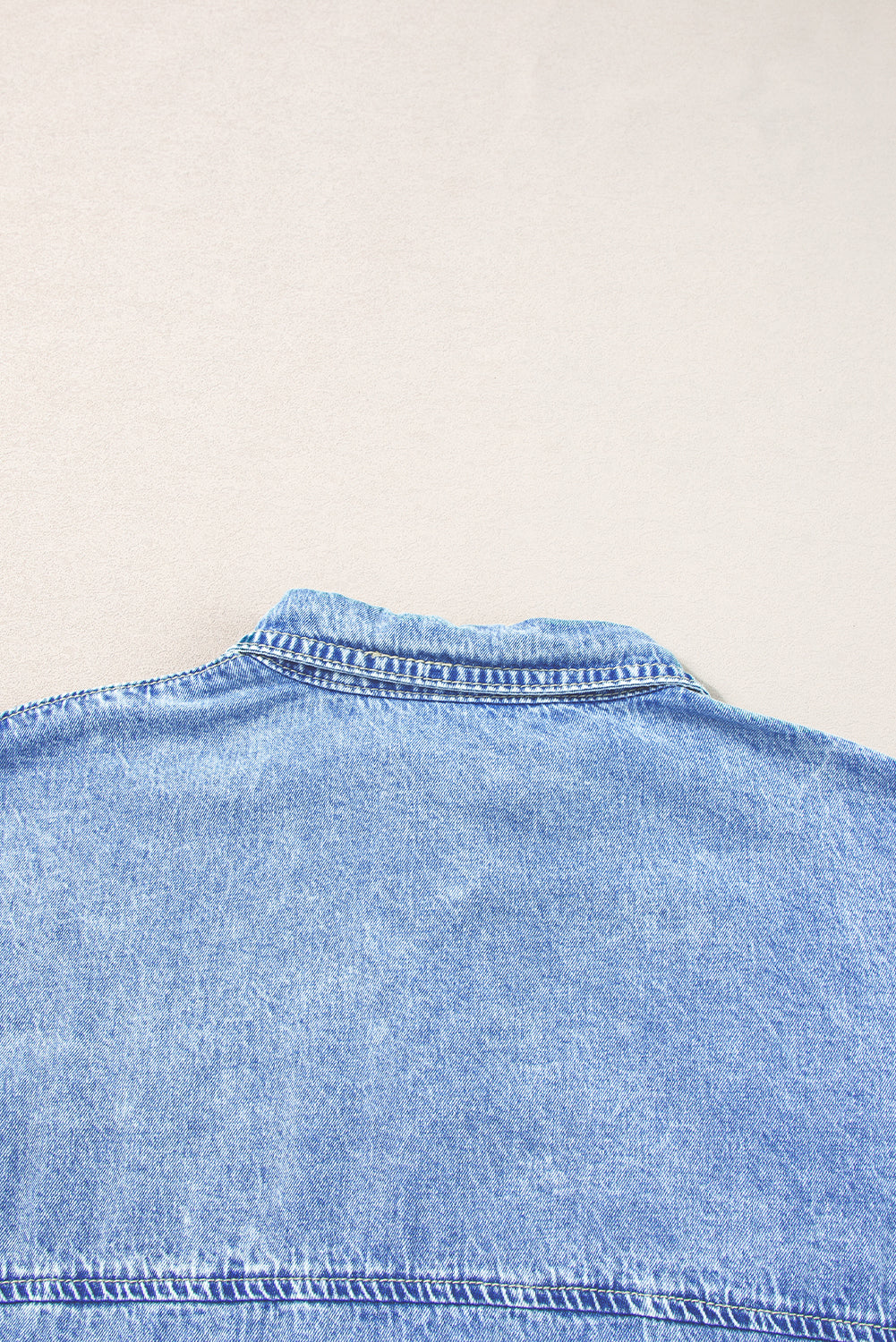 Light Blue Loose Medium Wash Short Sleeve Shirt Chambray Dress Blue Zone Planet