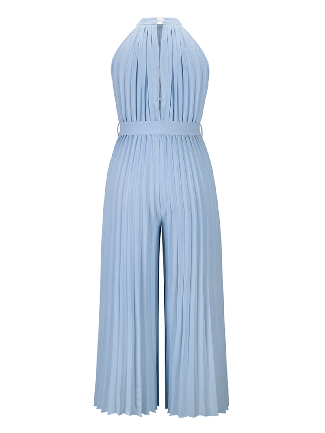 Blue Zone Planet | Cutout Tied Pleated Sleeveless Jumpsuit BLUE ZONE PLANET