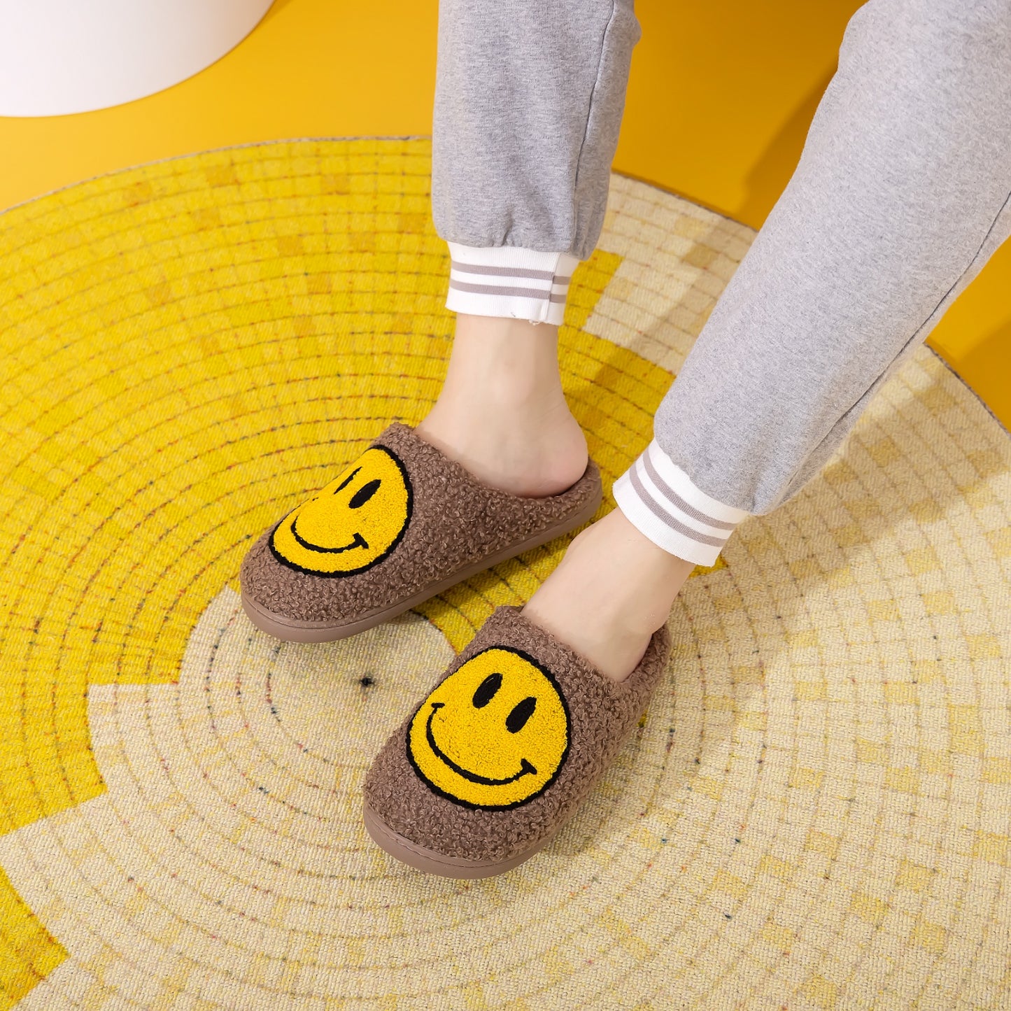 Blue Zone Planet | Melody Smiley Face Slippers BLUE ZONE PLANET