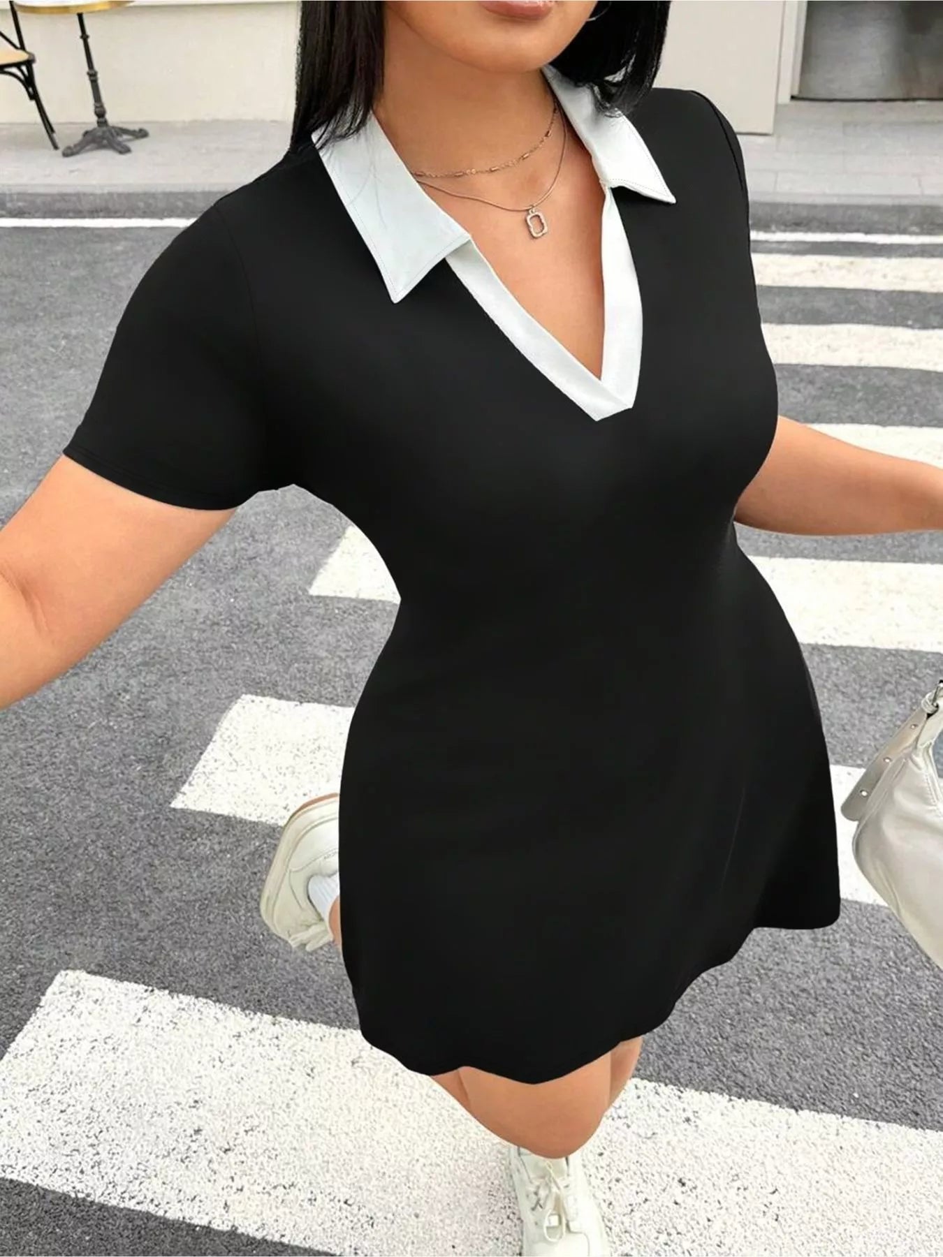 plus size bodycon mini dress Womens Multicolor Dress (4XL)