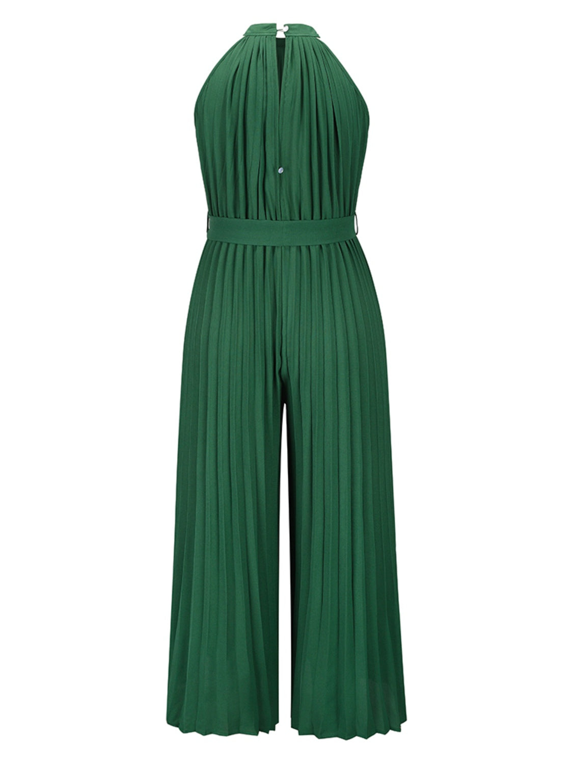 Blue Zone Planet | Cutout Tied Pleated Sleeveless Jumpsuit BLUE ZONE PLANET