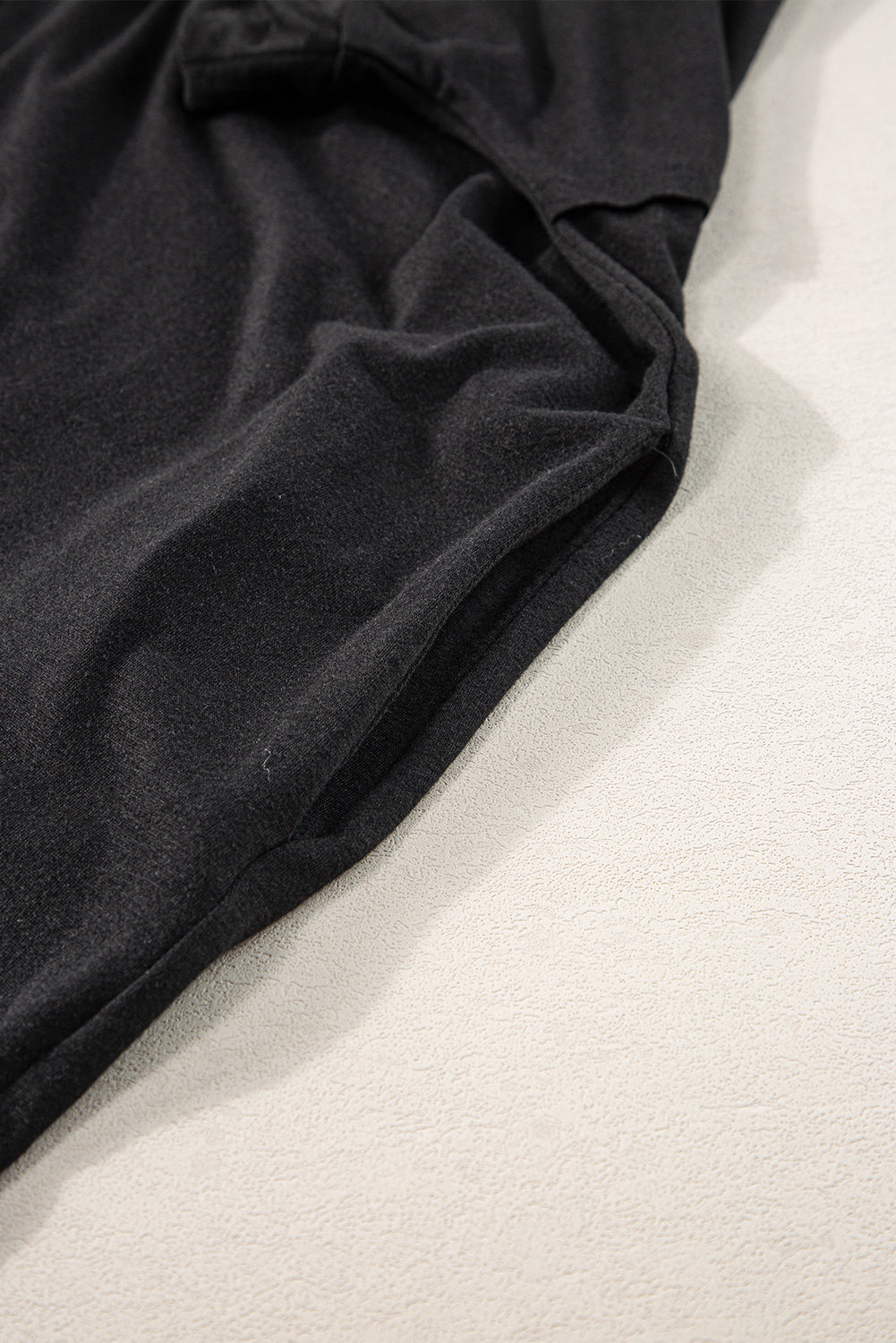 Blue Zone Planet | Black V Neck Hidden Pocket Splits Maxi T-shirt Dress Blue Zone Planet