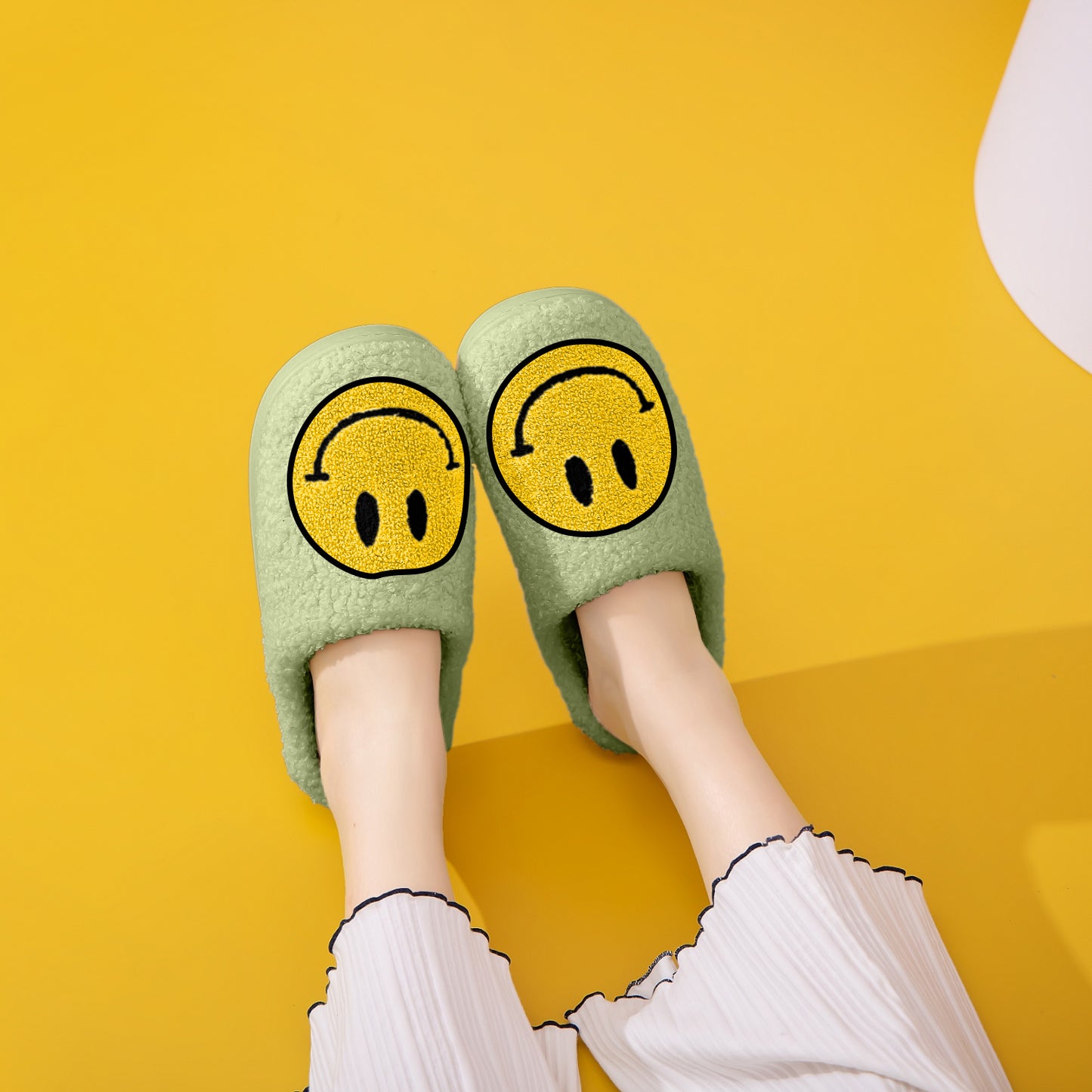 Blue Zone Planet | Melody Smiley Face Slippers BLUE ZONE PLANET