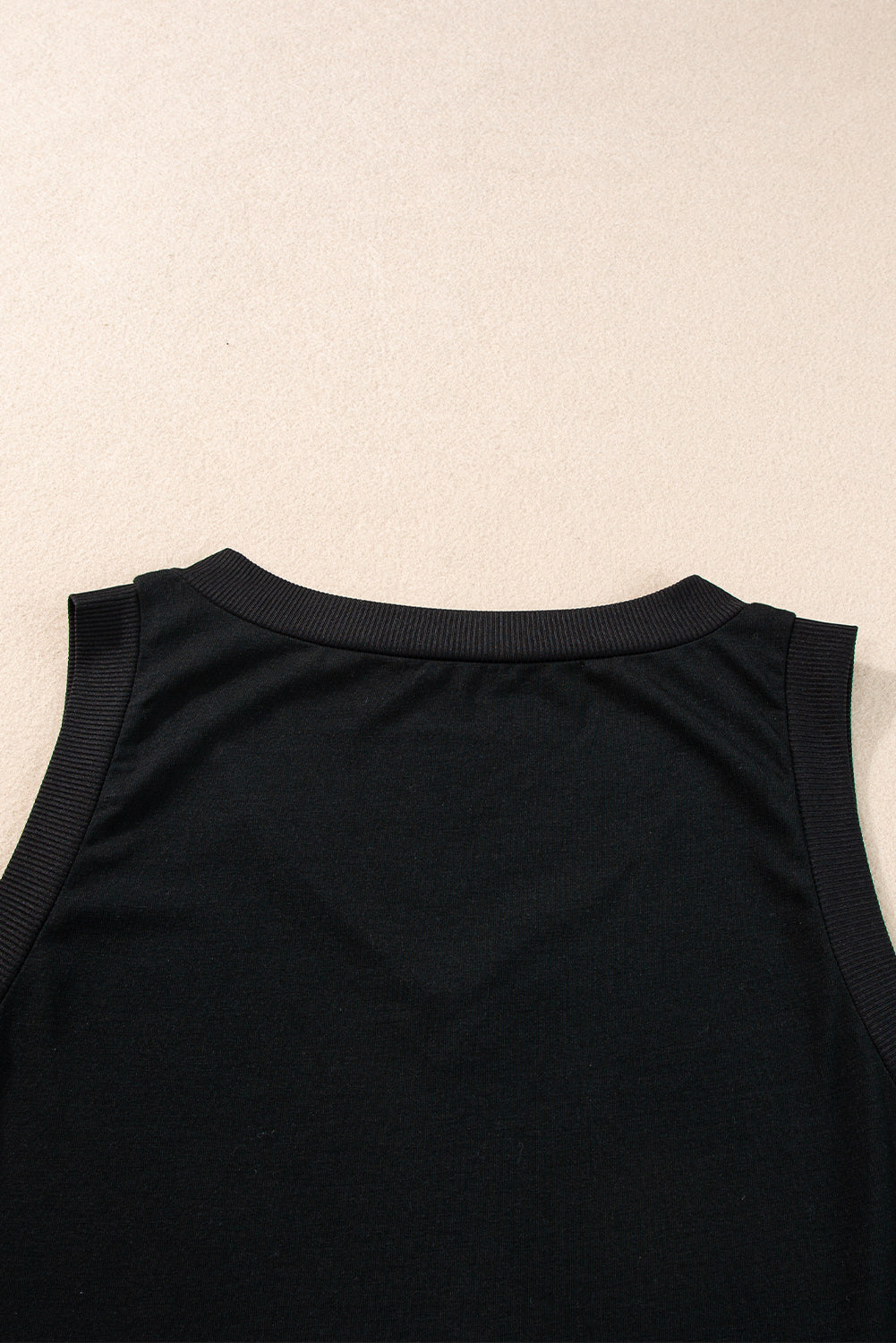 Blue Zone Planet | Black Ribbed V Neck Tank Blue Zone Planet