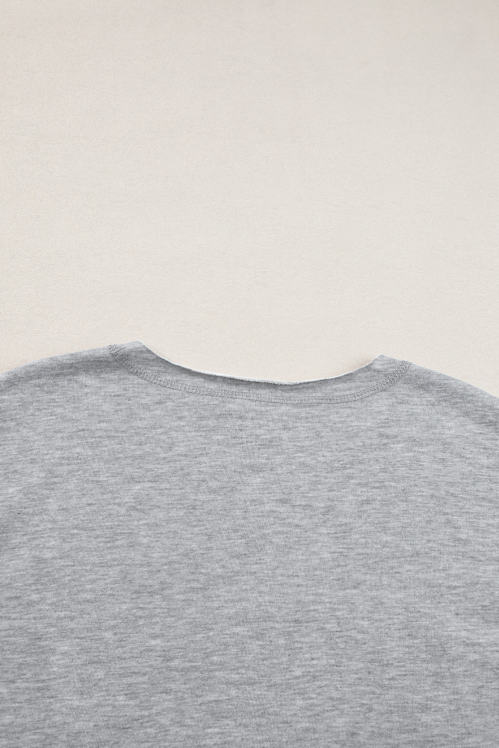 Black USA Lettering Patch Notched Neck Loose Tee Blue Zone Planet