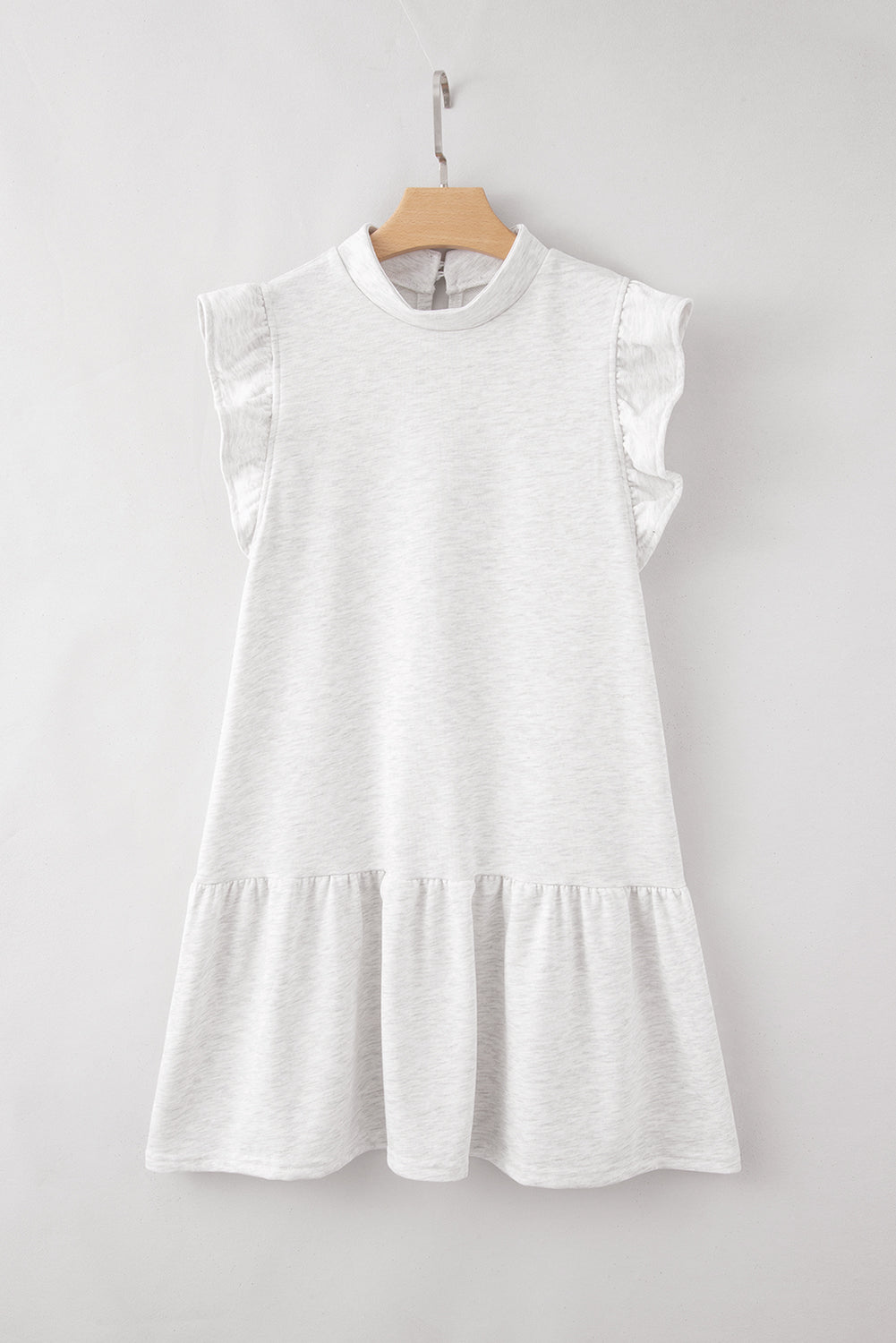 Blue Zone Planet | Black Flutter Sleeve Crew Neck Shift Dress Blue Zone Planet
