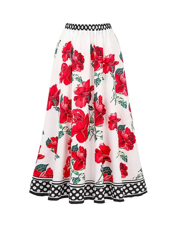fashion trend floral print one-piece swimsuit, skirt (single piece) BLUE ZONE PLANET