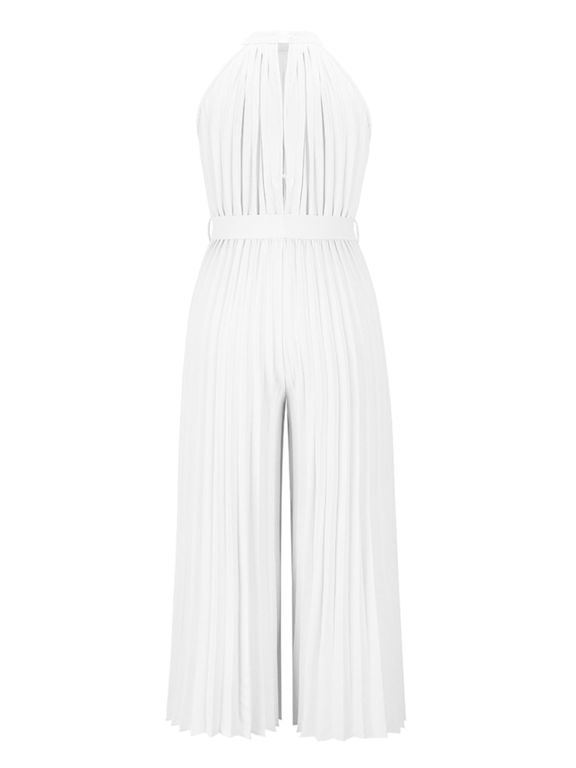 Blue Zone Planet | Cutout Tied Pleated Sleeveless Jumpsuit BLUE ZONE PLANET