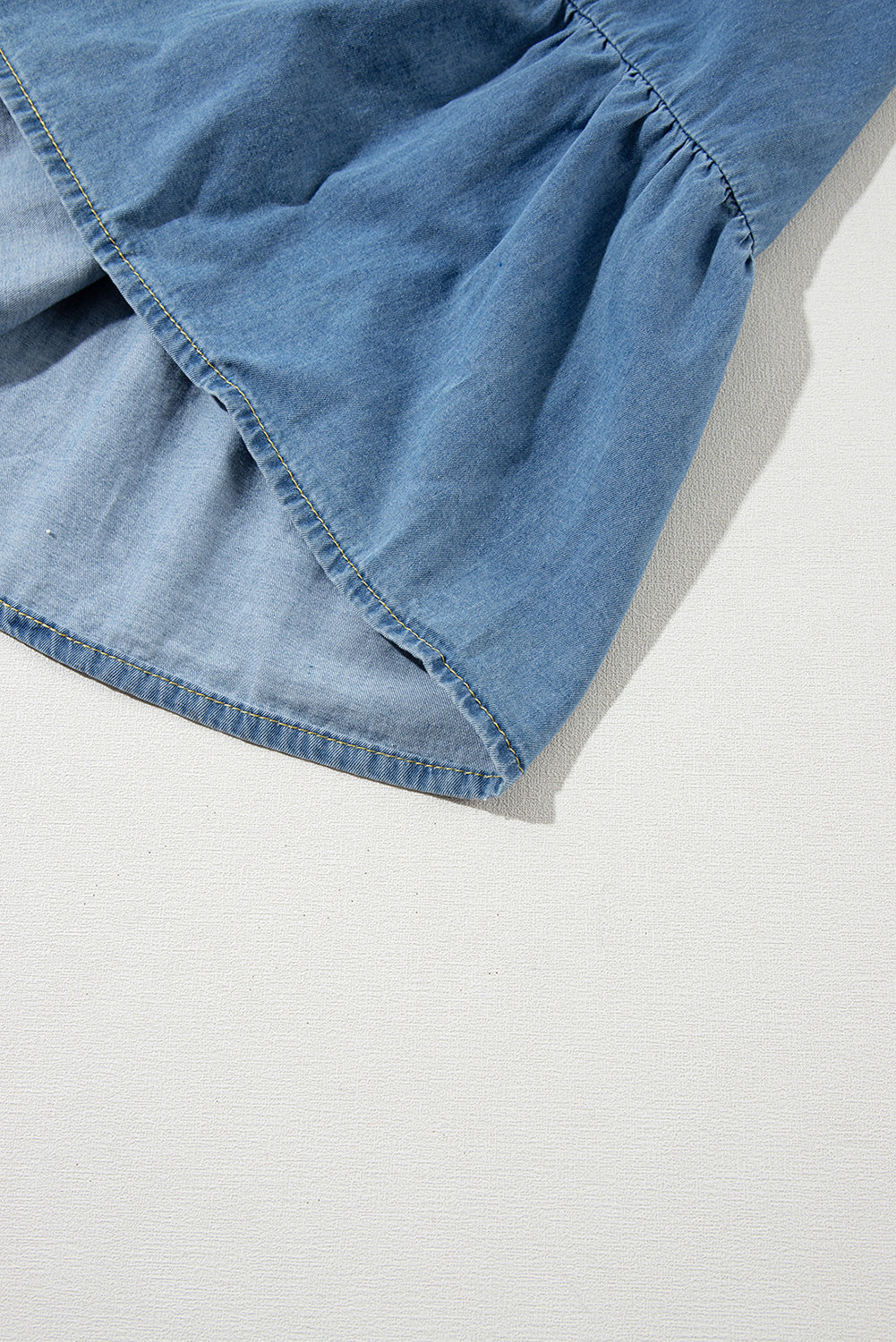Real Teal Sleeveless Tiered Chambray Maxi Dress Blue Zone Planet