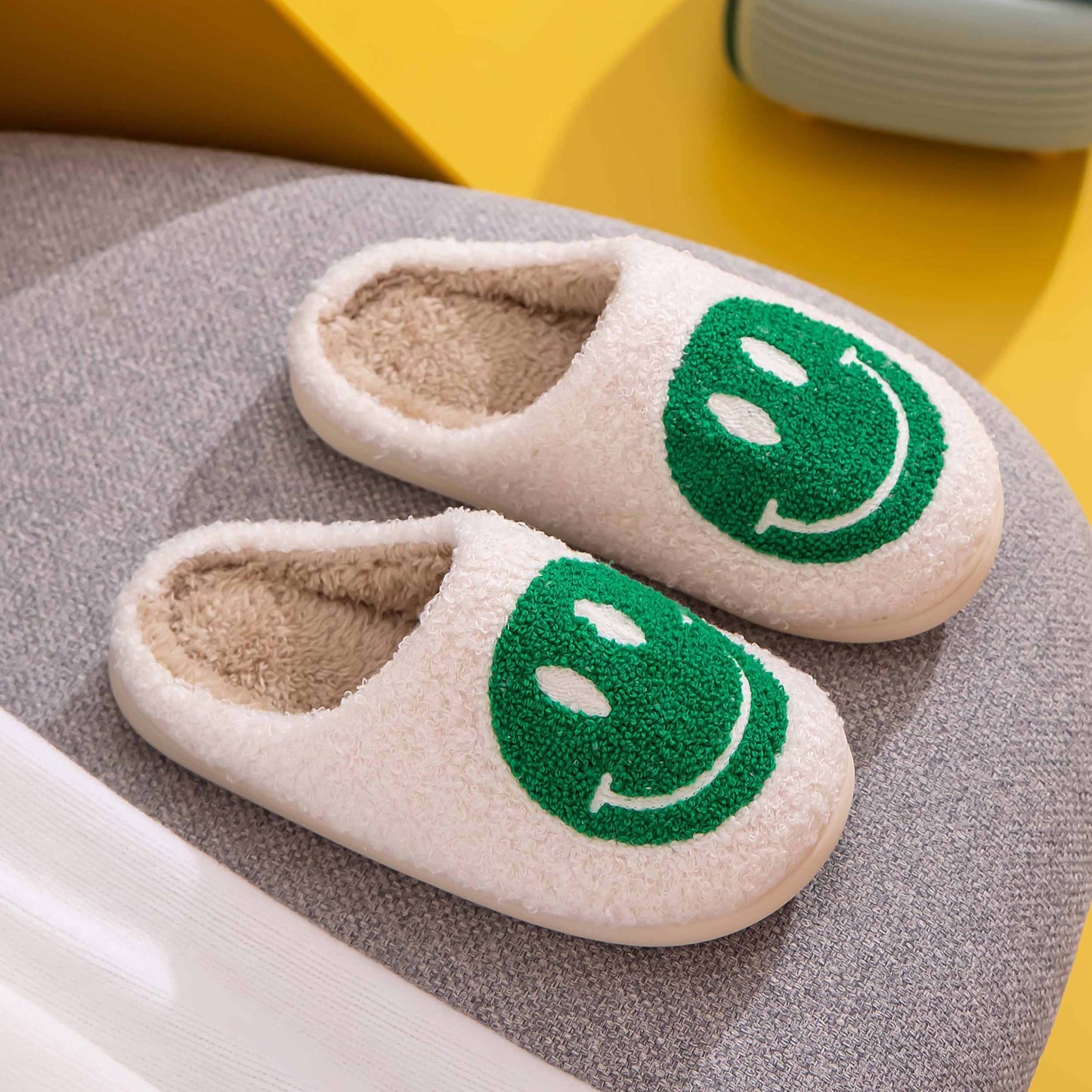 Blue Zone Planet | Melody Smiley Face Slippers BLUE ZONE PLANET