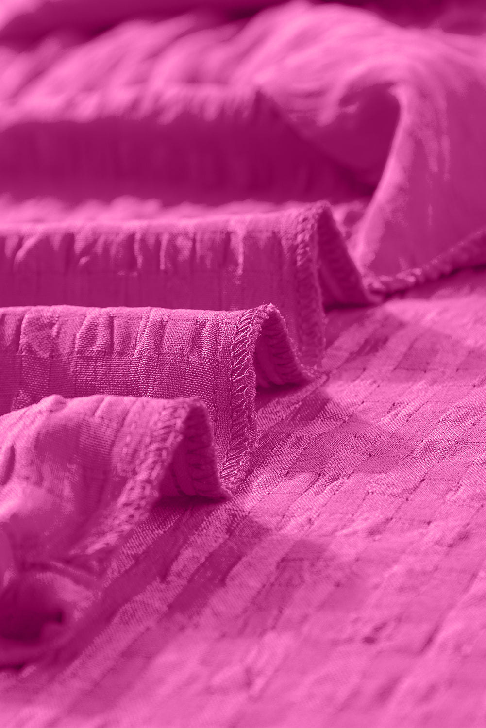 Rose Red Textured Ruffled Short Sleeve Mini Dress Blue Zone Planet