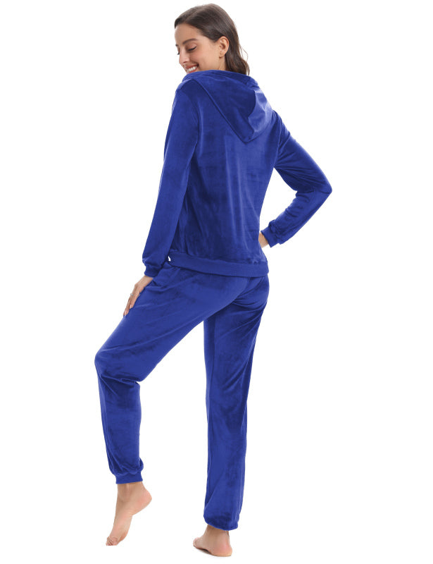 / Comfortable And Stylishwomen'S Velvet Suit BLUE ZONE PLANET