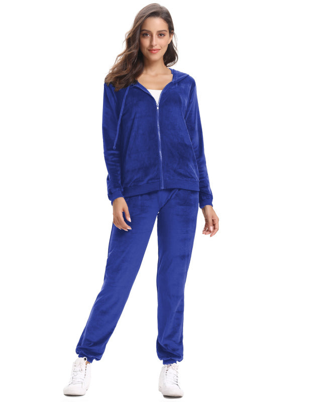 / Comfortable And Stylishwomen'S Velvet Suit BLUE ZONE PLANET