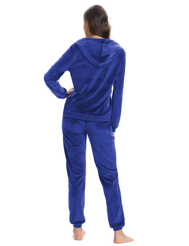 / Comfortable And Stylishwomen'S Velvet Suit BLUE ZONE PLANET