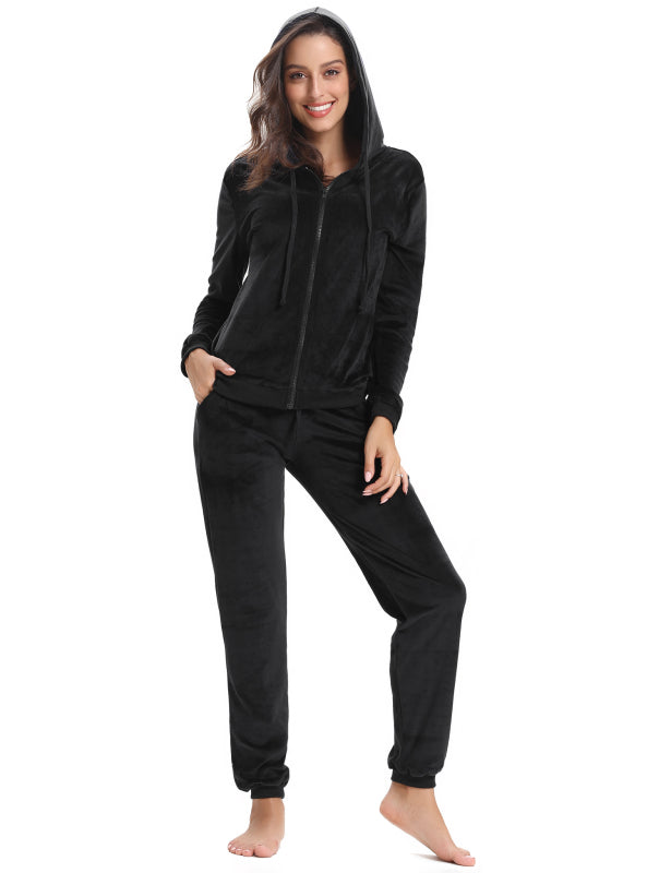 / Comfortable And Stylishwomen'S Velvet Suit BLUE ZONE PLANET