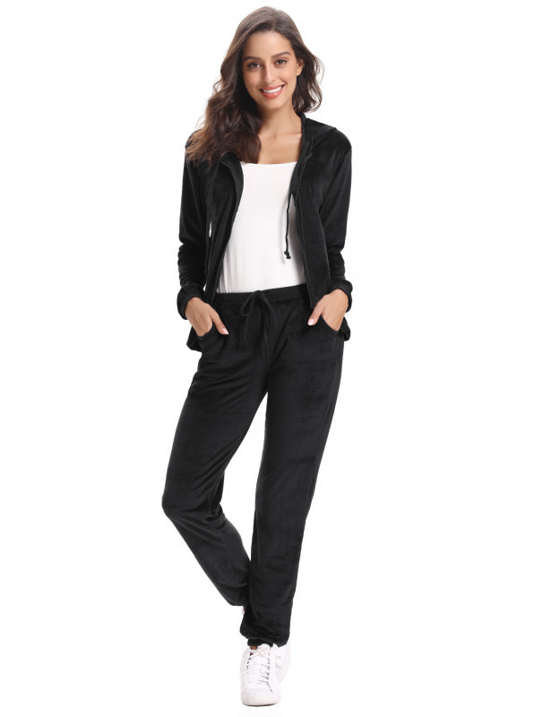/ Comfortable And Stylishwomen'S Velvet Suit BLUE ZONE PLANET