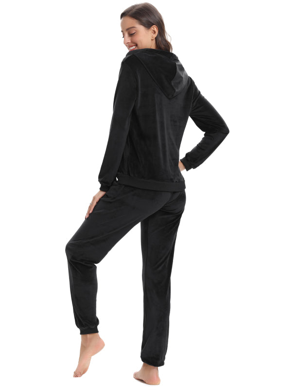 / Comfortable And Stylishwomen'S Velvet Suit BLUE ZONE PLANET