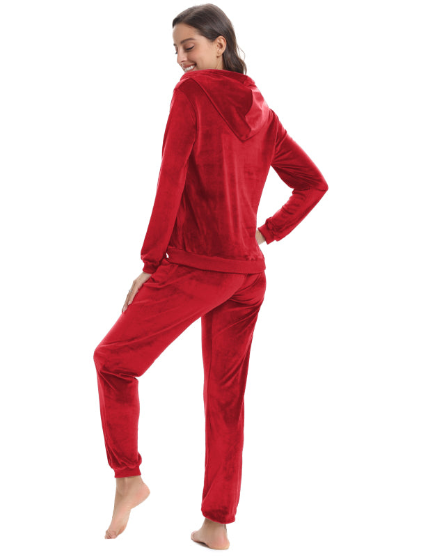 / Comfortable And Stylishwomen'S Velvet Suit BLUE ZONE PLANET