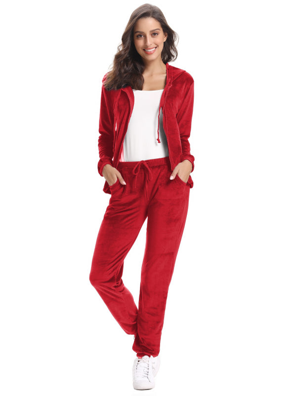 / Comfortable And Stylishwomen'S Velvet Suit BLUE ZONE PLANET