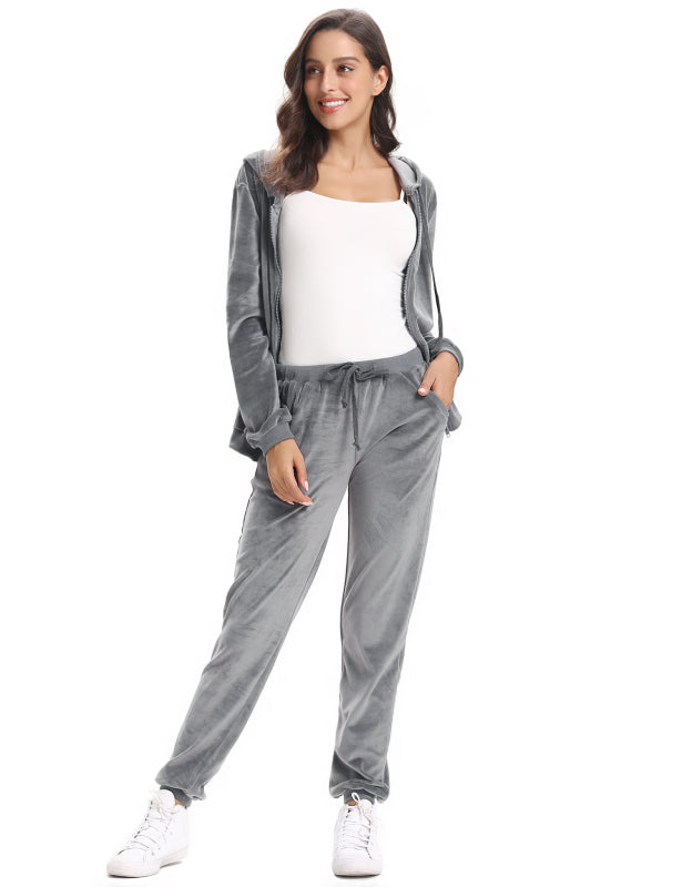 / Comfortable And Stylishwomen'S Velvet Suit BLUE ZONE PLANET