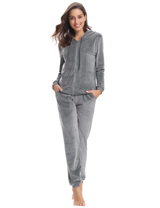 / Comfortable And Stylishwomen'S Velvet Suit BLUE ZONE PLANET