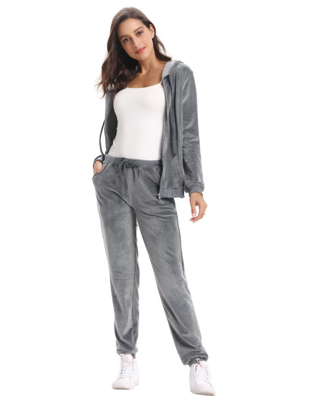 / Comfortable And Stylishwomen'S Velvet Suit BLUE ZONE PLANET