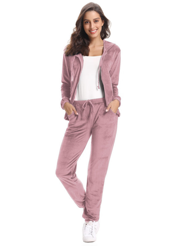 / Comfortable And Stylishwomen'S Velvet Suit BLUE ZONE PLANET