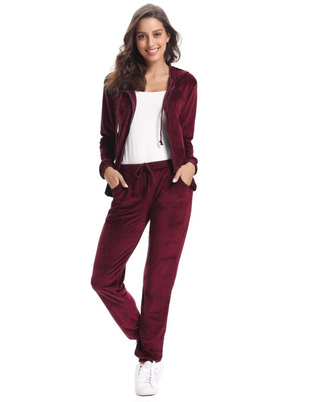 / Comfortable And Stylishwomen'S Velvet Suit BLUE ZONE PLANET