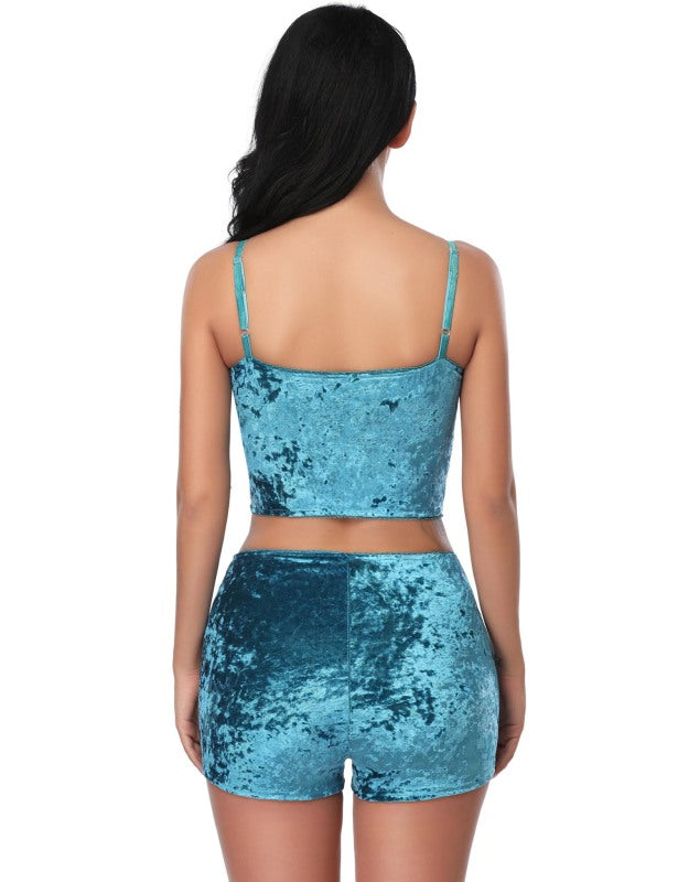 / Comfortable And Stylishwomen'S Velvet Suit BLUE ZONE PLANET