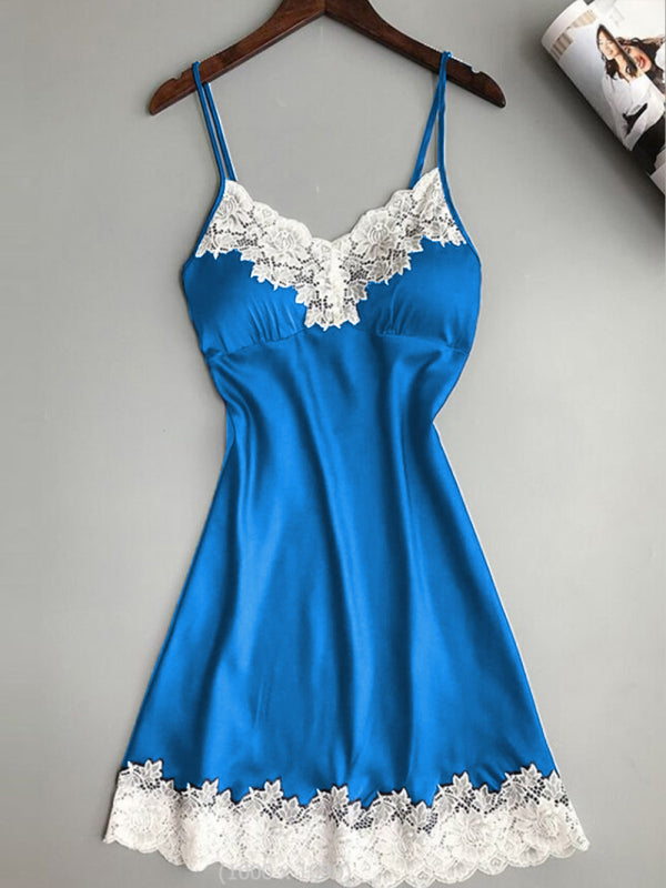 Blue Zone Planet | Color Contrasting Camisole Nightdress BLUE ZONE PLANET