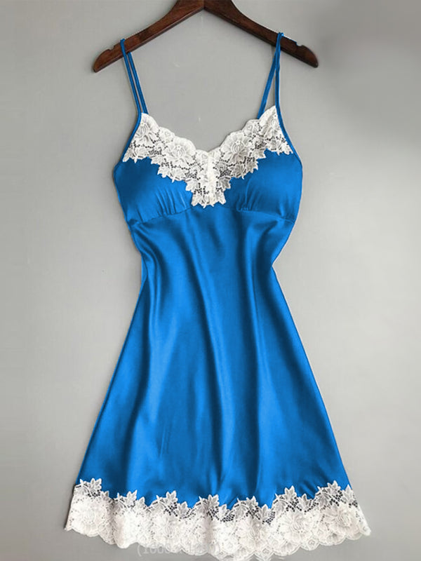 Blue Zone Planet | Color Contrasting Camisole Nightdress BLUE ZONE PLANET