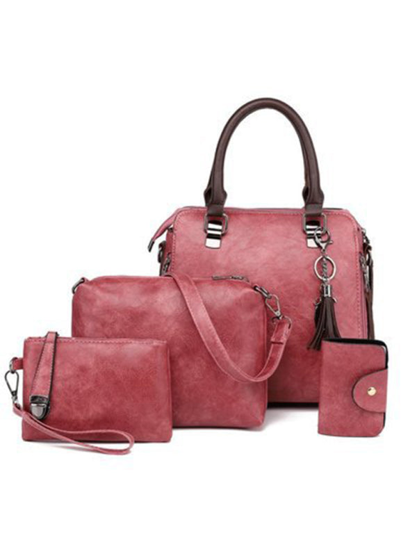Fashion Messenger Bag Four-Piece Set Retro Mother-in-Chief Handbag BLUE ZONE PLANET