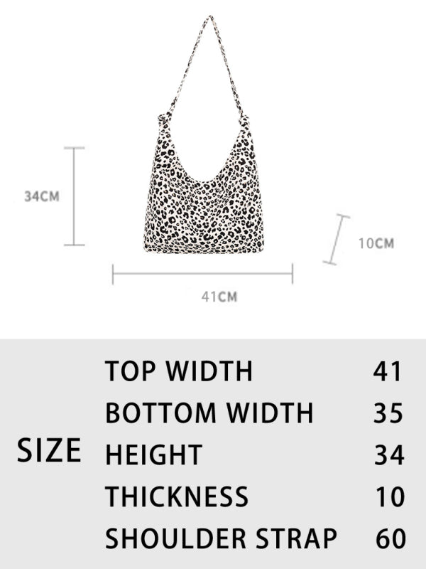 Blue Zone Planet | leopard print shoulder bag canvas shopping bag BLUE ZONE PLANET